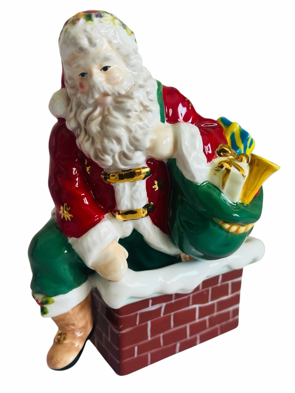 Waterford Holiday Heirlooms Down the Chimney'Candle Tealight Holder